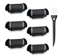 Lot de 6 têtes de recharge de rouleau de rechange, kit de pédicure de qualité supérieure, rouleaux de rechange compatibles avec Ratukall/Scholl/Essy/Pedi, avec 3 types de rouleaux de recharge