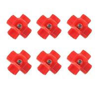 Lot de 6 tétines de poulet horizontales automatiques à montage latéral pour volaille Rouge