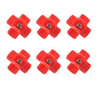 Lot de 6 tétines d'eau pour volaille avec support latéral horizontal pour animal domestique Rouge