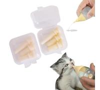 Lot de 6 tétines en silicone remplaçables et réutilisables, pour allaiter chaton, chiot, lait pour chiot, anti-étouffement (tétine jaune)