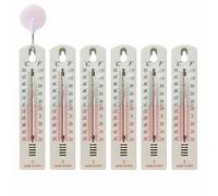 Lot De 6 Thermomètre Analogique D'intérieur Et D'extérieur, Thermomètre Mural Haute Précision Thermomètres Pour Maison Thermomètres De Jardin Pour Maison, Bureau, Jardin, Serre Ou Garage