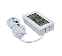 Lot de 6 thermomètres numériques à sonde avec capteur externe | Jauge de température étanche de -50 °C à 110 °C pour réfrigérateur, congélateur, aquarium, cave à vin, serre, laboratoire | Noir ou