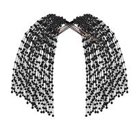 Lot de 6 tiges de baies artificielles à paillettes, branches noires de 76 cm, tiges de sapin de Noël, bâtons de baies en saule pleureur (noir)