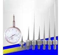 Lot de 6 tiges de rechange pour indicateur de test à cadran, sondes de mesure en acier rapide avec pointes R0,15 mm et R0,2 mm, longueurs efficaces de 7 à 50 mm, pour métrologie industrielle et