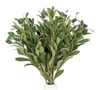 Lot de 6 tiges d'oliviers artificielles de 45 cm, Branches d'oliviers Vertes décoratives pour Vase, Remplissage de Vase de Verdure, décoration d'intérieur