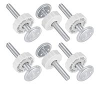 Lot de 6 tiges filetées pour portails de bébé - M10 x 80 mm - Fixation par pression - Boulons à vis pour barrière de sécurité pour bébé, chien, animal domestique, portails d'escalier