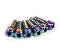 Lot de 6 tiges M5 x 18 mm avec rondelles - Vis de vélo résistantes à la corrosion pour cyclistes (brillantes, 3 x 2,6 mm)