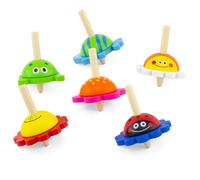 Lot de 6 toupies bébêtes rouge TU