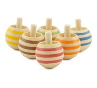 Lot de 6 toupies tête en l'air beige TU