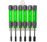 Lot de 6 tourne-écrous métriques de petite taille (mini tourne-écrous hexagonaux). Engineer DK-14, vert