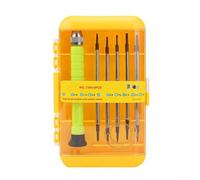 Lot de 6 tournevis de réparation pour téléphone portable, ordinateur, électronique, tournevis de précision à double extrémité avec étui de transport compact (vert)