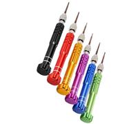 Lot de 6 tournevis multifonctions en acier anti-oxydation avec embouts attrayants interchangeables et tournevis fins en métal