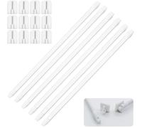 Lot de 6 Tringles à Rideau Extensibles, Barre Rideau Extensible avec 12 Supports Adhésifs, Fixation Murs et Placards pour Cuisine, Chambre, Bureau (6 PCS-40-70cm)