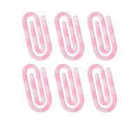 Lot de 6 trombones décoratifs en acrylique pour marque-pages C | Grand trombone décoratif en acrylique pour organiser des documents, des notes, des cartes, des livres