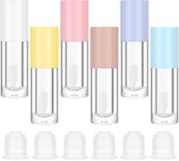 Lot De 6 Tubes De Brillant À Lèvres Vides,Tubes De Brillant À Lèvres,6 Ml De Contenants De Brillant À Lèvres Transparents Pour Les Femmes,Les Filles Et Le Maquillage Diy