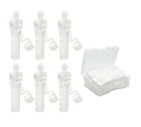 Lot de 6 tubes de collecte de colostrum pour allaitement post-partum réutilisables Capacité 5 ml Compte-gouttes Transparent
