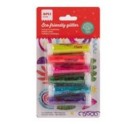 Lot De 6 Tubes De Paillettes Fluorescentes - Assortiment De Couleurs - Loisirs Créatifs Enfant - Apli Kids