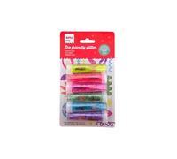 Lot de 6 tubes de paillettes fluorescentes - Assortiment de couleurs - Loisirs créatifs enfant - Kids