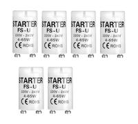 Lot de 6 tubes fluorescents FSU 4-65 W - Démarreur de tube fluorescent - 220-240 V - Démarreur d'allumage fiable pour circuits individuels de lampes fluorescentes - Lampes fluorescentes d'aquarium