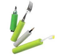 Identités, Lot de 6 tubes mousse Ergo, Améliore la Prise en Main, Couverts pour Arthrose, Couverts Adaptés Seniors, Stylo Adapté Senior, Brosse À Dents pour Senior, Vert