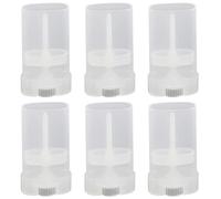 Lot de 6 tubes vides ovales en plastique transparent de 15 g avec capuchons pour rouge à lèvres, gloss à lèvres, déodorant, distributeur de cosmétiques