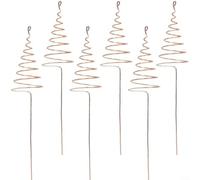 Lot de 6 tuteurs de jardin longs en cuivre pur pour améliorer l'énergie du sol et la croissance des plantes dans les parterres de fleurs et légumes Kit de solution de jardinage durable (A)