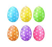 Lot de 6 œufs de Pâques gonflables - Décoration de jardin festive - Pour propriétaires de maison, pelouse, terrasse, centre commercial, jardin, fête, église, école, activités de printemps