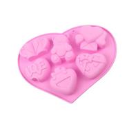 Lot de 6 ustensiles de cuisson en silicone antiadhésifs en forme de cœur pour mousses, glaces, gâteaux, chocolats, pour la Saint-Valentin, la pâtisserie, outil essentiel de cuisine, outil de