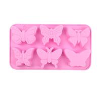 Lot de 6 ustensiles de cuisson en silicone antiadhésifs en forme de papillon pour mousses, glaces, gâteaux, chocolats, pour la Saint-Valentin, cuisine, équipement de cuisson sûr et polyvalent