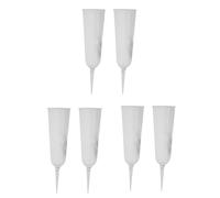 Lot de 6 vases de cimetière avec piques et inserts en mousse pour décoration de tombe en extérieur