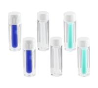 Lot de 6 Ventouses en Silicone pour Lentilles de Contact Souples et Dures - Aide à l'Insertion et au Retrait des Lentilles, Design Antidérapant, Hygiénique, Couleurs Bleues, Vertes et Transparentes