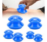 Lot de 6 ventouses en silicone pour massage complet du corps - Appareil thérapeutique avec 4 tailles - Anti-cellulite et soulagement de la douleur