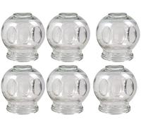 Lot de 6 ventouses en verre - Diamètre : 8 cm - Hauteur : 8,5 cm - Diamètre intérieur : environ 4,8 cm - Ventouses en verre (ventouses de feu) - Massage sous vide - Cupping en verre