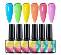 Lot de 6 vernis à ongles fluorescents - 8 ml - Couleur fluo - Séchage rapide - Pour femme, petite amie, fête, mariage, quotidien, salon, réunion