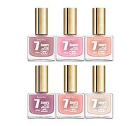 Lot de 6 vernis à ongles pastel Nude Ultra Couvrant - Effet Gel - Sans lampe UV - 123 Cosmé - 23141