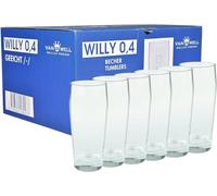Lot de 6 verres à bière gradués willibecher 0,4 l