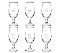 Lot de 6 verres a bieres « Tant qu'il y a de la bière, il y a de la vie » - Verre à bière contenance 53cl [ Coffret cadeau biere ]