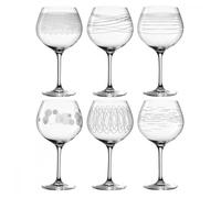 Lot De 6 Verres À Bourgogne Gravés 630ml - Leonardo - Transparent -