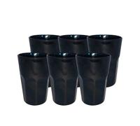 Lot de 6 Verres à Cocktail Mojito couleur Noir 33cl - Verre Incassable en SAN (Acrylic), MADE IN FRANCE, PriseNoir