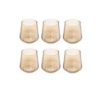 - Lot de 6 Verres à Eau "Olga" 45cl Ambre