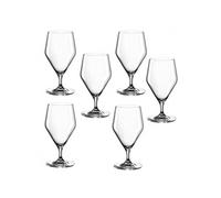 - Lot de 6 verres à eau sur pied 330ml - Transparent -
