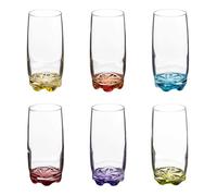 Lot de 6 Verres à Eau ""Tineau"" 38cl Multicolore
