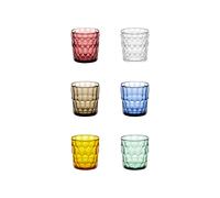 Guzzini Lot de 6 verres bas Vanity D 8,5 cm H 9,2 cm Multicolore