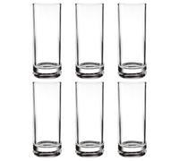 Lot de 6 verres de cuisine | 290 ml de hauteur - Passe au lave-vaisselle incassables pour cocktail, bière, thé, vin, whisky