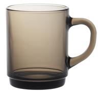 Lot de 6 verres Duralex VERSAILLES SEPIA avec anse, 260 ml, couleur marron.