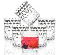 Lot de 6 verres en plastique incassable de qualité supérieure - 260 ml - Passe au lave-vaisselle - Sans BPA - Petits verres à jus en acrylique Verres à eau en plastique (transparent)