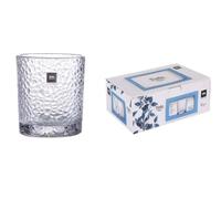 Lot de 6 verres en verre transparent pour eau, whisky, jus, rafraîchissements | Lot de 6 tasses en verre solide et résistant - Usage quotidien, événements, maison ou professionnel (Festo Claro-350 cc)