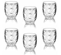 Lot de 6 verres Guzzini Venice Bicchiere - 340 ml - Résistant aux chutes, aux chocs et aux chocs - Pour boire du jus, de l'eau et des boissons