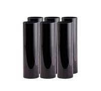 Lot de 6 Verres Tube couleur Noir 22cl - Verre Incassable - Verre pour Cocktail MADE IN FRANCE, Prise en MainNoir