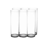 Lot de 6 Verres Tube Transparent 22cl - Verre Incassable - Verre pour Cocktail MADE IN FRANCE, Prise en Main fTransparent